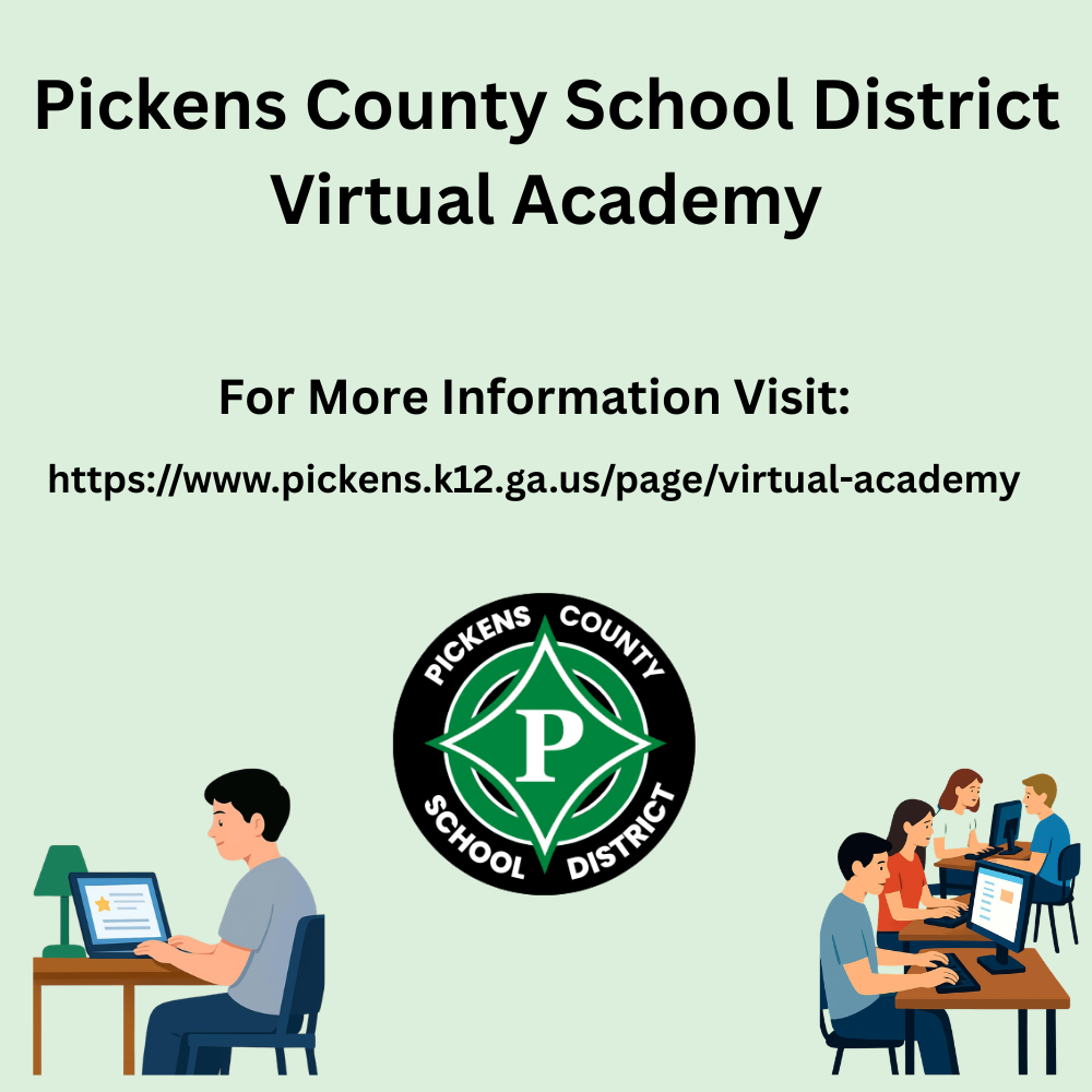 Pickens County School District Virtual Academy social media graphic