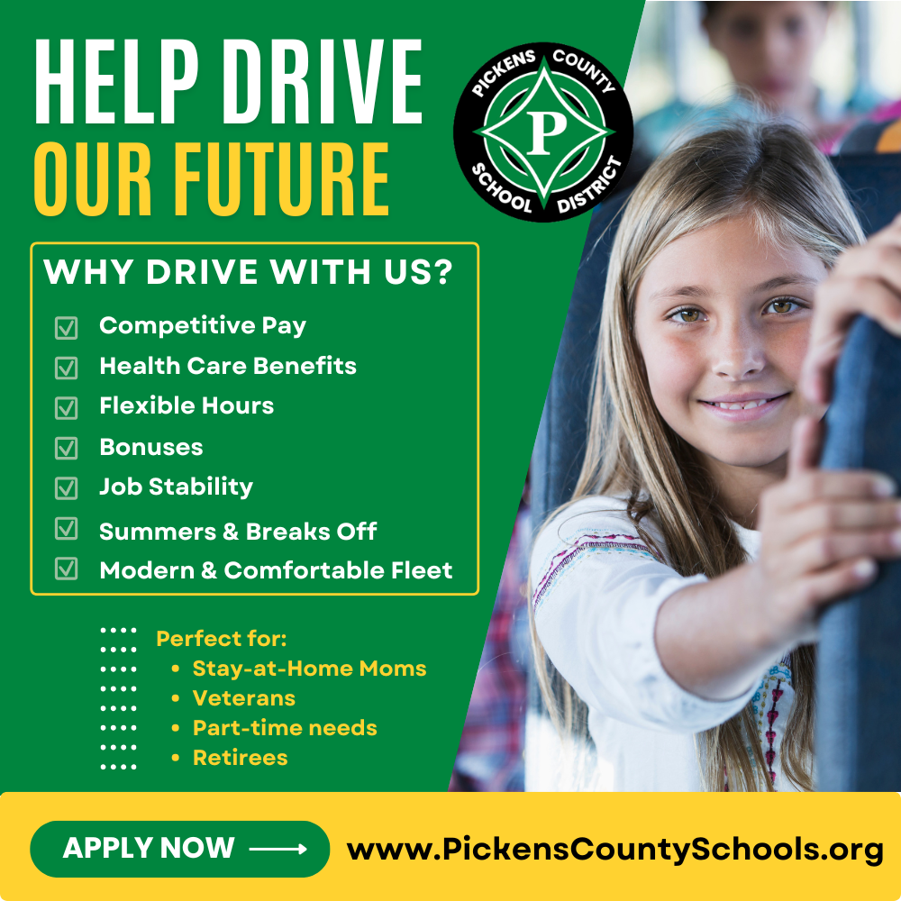 Help Drive Our Future bus driver recruitment graphic